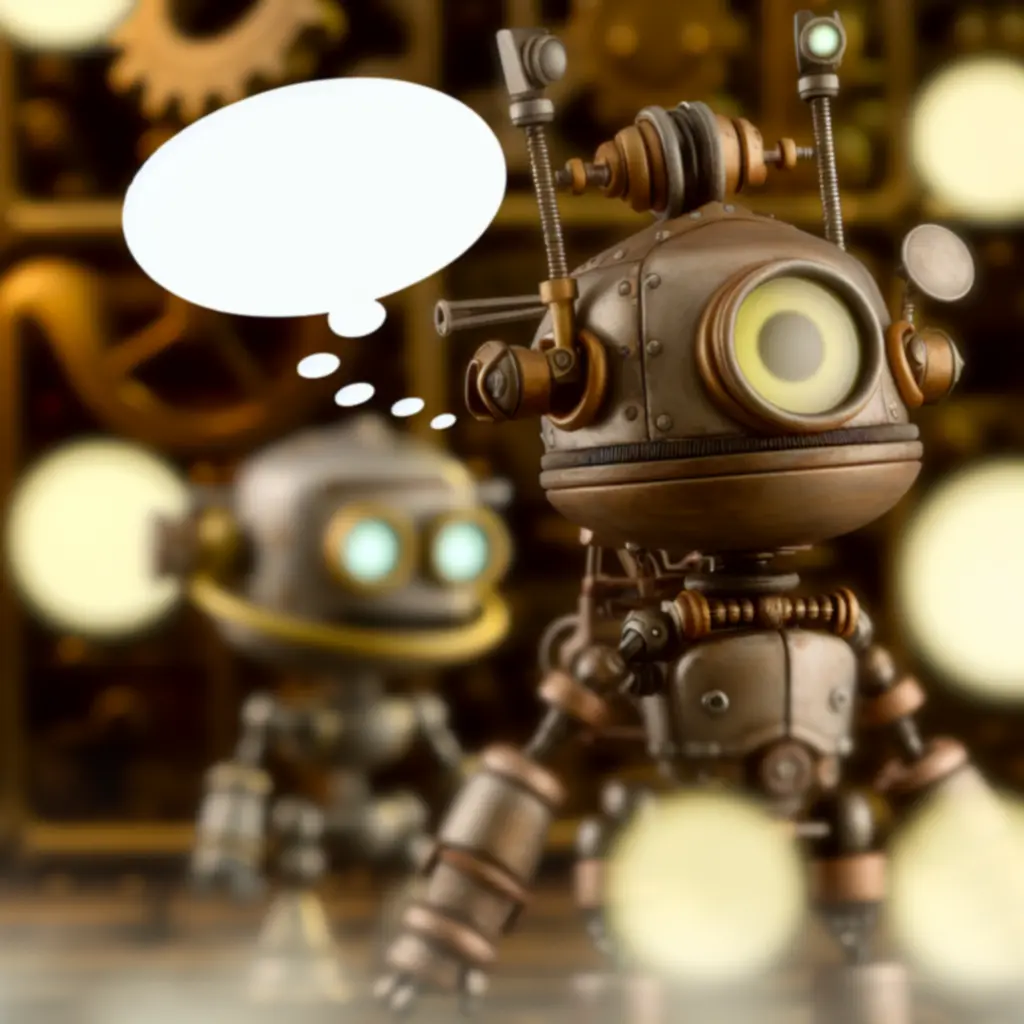 Scena, w której Josef za pomocą gestów i piktogramów komunikuje się z innym robotem